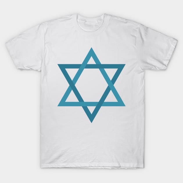 Star of David shape icon in flat design T-Shirt by wavemovies